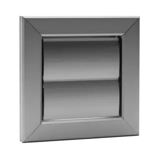 Voorventilatie Alu Lamellenrooster 155x155mm F1 Aluminium