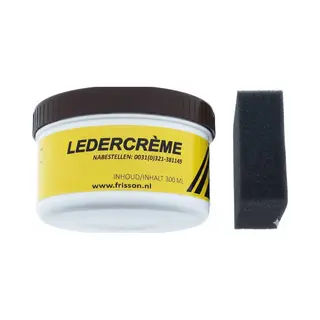Frisson Ledercrème 300 Ml - Met Spons - Ledervet Voor Meubels - Kleding - Schoenen - Leerverzorging - Lederpoets - Leercrème
