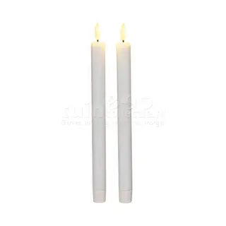 Coen Bakker Deco Bv Led-Kerze Led 2er Set Stabkerzen, 2 X 2AAA, Versch. Farben (2-tlg)