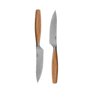 Boska Steakmessen / Steakmessenset Oslo+ - 2 Stuks - Rvs - Voor Vlees En Vega - Non-stick - Europees Eikenhout