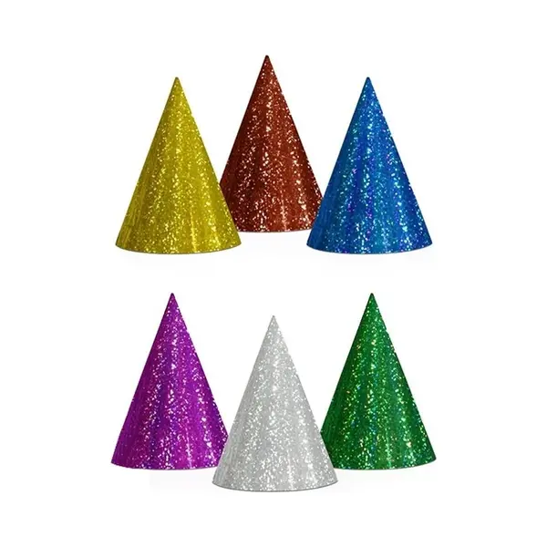PartyDeco 20 X Feesthoedjes - Assorti Kleuren thumbnail