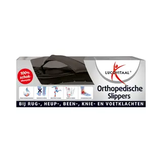 Lucovitaal Orthopedische Slipper Zwart Maat 45-46 - 1 Paar