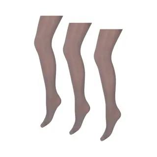 Marianne - Glanzende Dames Panty - 35 Denier - 3-Pack - Maat L/Xl - Zilver