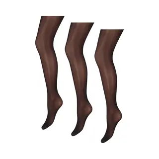 Marianne - Glanzende Dames Panty - 35 Denier - 3-Pack - Maat Xxl - Zwart
