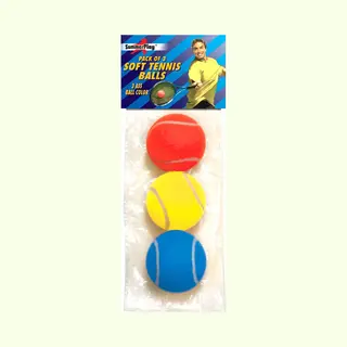 Summerplay Summer Play Tennisballen - 3x St - Gekleurd - 7 Cm - Soft Foam - Softballen - Speelgoed Ballen