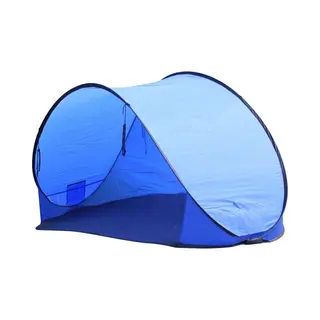 Gebro Beachshelter Pop-up Windscherm Blauw 200 X 100 Cm - Strandtent - Zon/wind Bescherming Voor Kinderen