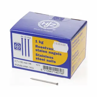 Hjz Rvs Nagels Verloren Kop 2.7 X 50mm 1kg