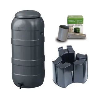 Harcostar Regenton Rainsaver - Antraciet 100 L + Voet + Vulautomaat