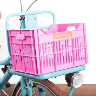 Urban Proof Fietskrat Junior - 15 Liter - Gerecycled Kunststof - Bright Pink