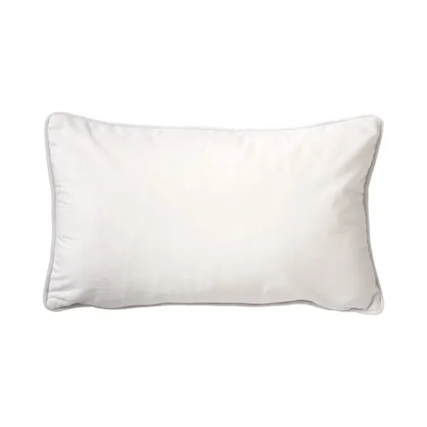 Dutch Decor Finn - Kussenhoes 30x50 Cm - Velvet - Lendekussen - Snow White - Wit - Met Rits - Zonder Binnenkussen thumbnail