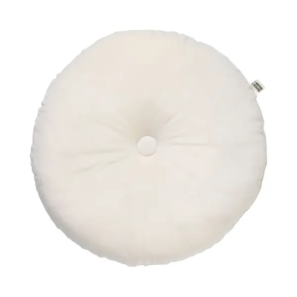 Dutch Decor - Olly - Sierkussen Ø38 Cm - Rond Velvet - Snow White - Wit thumbnail