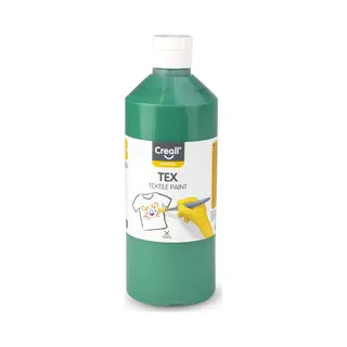Creall Textil- & Stoffmalfarbe | Grün 500 Ml | Waschmaschinenfest Nach Fixierung | Für T-Shirts, Jeans, Schuhe, Stofftaschen, Möbel &