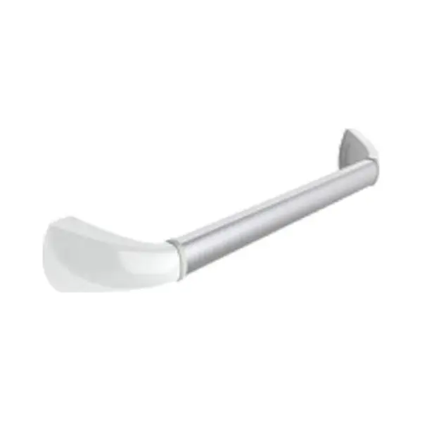 Secucare - PR45761SL-Mt – Muurstang Zilverkleurig Met Doppen – Mat Wit – 50 Cm thumbnail