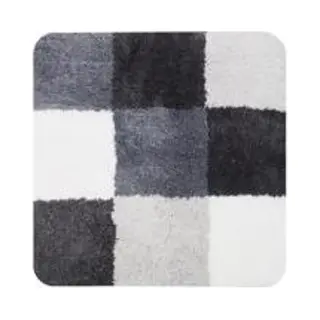 Dutch House Bidetmat Brest - Bidetmat 60x60cm - Grijs - Antislip - Badmatten - Anti Slip Douchemat - Badkamer Mat - Snel Absorberend - Snel Drogende