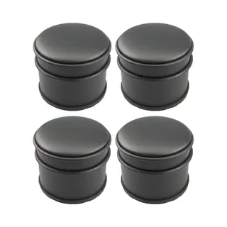 Gs Quality Products 4x Gs Deurstopper Mat Zwart 1, 1kg - Voor Binnen En Buiten - Deurbuffer Ø9 X 8 Cm