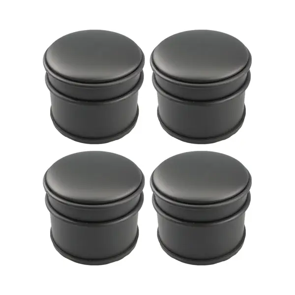 Gs Quality Products 4x Gs Deurstopper Mat Zwart 1, 1kg - Voor Binnen En Buiten - Deurbuffer Ø9 X 8 Cm thumbnail