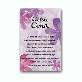 Home&Joy Canvas Schilderij Liefste Oma