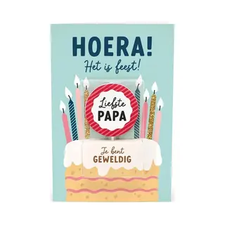 Verjaardagskaart Met Kaars | Liefste Papa | Je Bent Geweldig