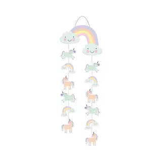 Folat 68297 Hängedeko Unicorns & Rainbows - 30x85 Cm