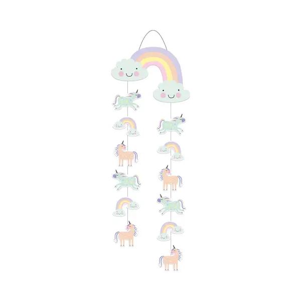 Folat 68297 Hängedeko Unicorns & Rainbows - 30x85 Cm thumbnail