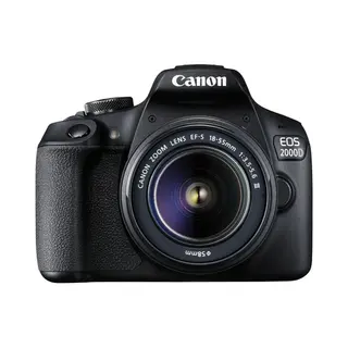 Canon Eos 2000D Bk 18-55 Is + SB130 +16GB EU26 Slr camerakit 24,1 Mp Cmos 6000 x 4000 Pixels Zwart