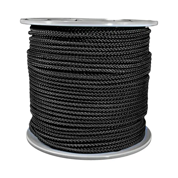 PasschierTerpo Gevlochten Koord – 100 Meter – 12mm - Zwart – Touw - Haspel thumbnail