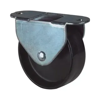 Kelfort Kastbokrol/bokwiel, Verzinkt Huis, Kunststof Wiel Met Glijlager, Zwart 50mm