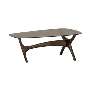 Beistelltisch Flash 110 X 60 Cm Mangoholz/Farbglas Braun