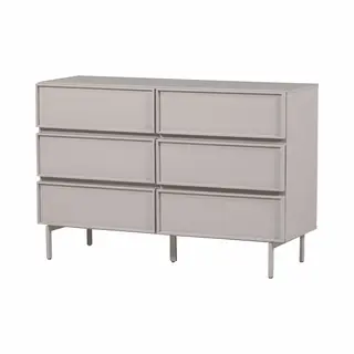 Woood Tours Ladekast 6 Lades - Melamine| Mdf - Zand - 80x120x42