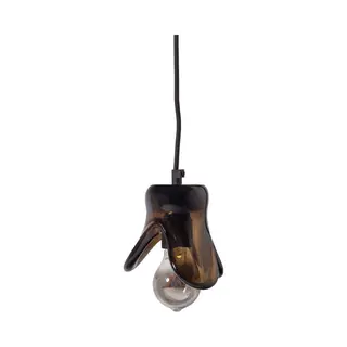Woood Elle Hanglamp Klein - Glas - Bruin - 12x14x13 Cm