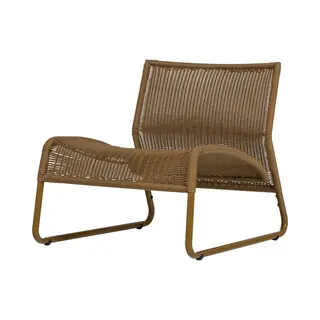 Woood West Tuin Loungestoel - Kunststof - Honinggeel - 67x78x69