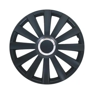 AutoStyle Wieldoppen 17 Inch Spyder Zwart - Chroom Ring
