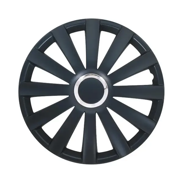 Auto-Style Satz Radzierblenden Spyder 17-Zoll Schwarz + Chrom Ringen thumbnail