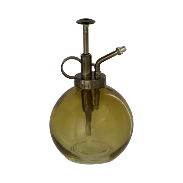 Esschert Design Plantenspuit/vernevelaar - Glas - Olijfgroen/brons - 16.5 Cm thumbnail