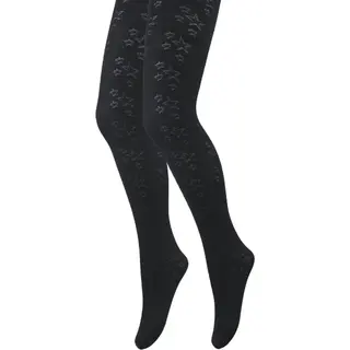 Kinderpanty Met Sterretjes - 40 Den - Zwart - Maat 164/176