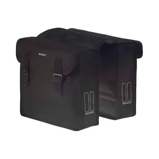 Basil BASE7022 Dubbele Fietstas Voor Volwassenen, Uniseks, Zwart, één Maat