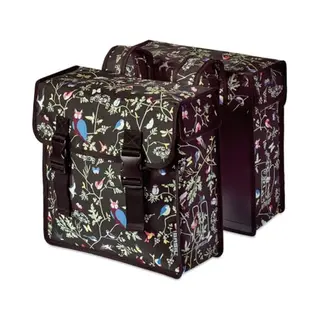 Basil Doppelpacktasche Wanderlust - Wasserdichte Fahrradtasche Mit Vogelmotiv - Gepäckträgertasche 35L - Doppel-Fahrradtasche Für Damen & Herren -