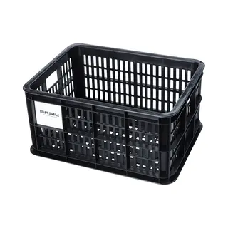 Basil Fietskrat Mik S, 17.5L, Gerecycled Kunststof, Zwart -