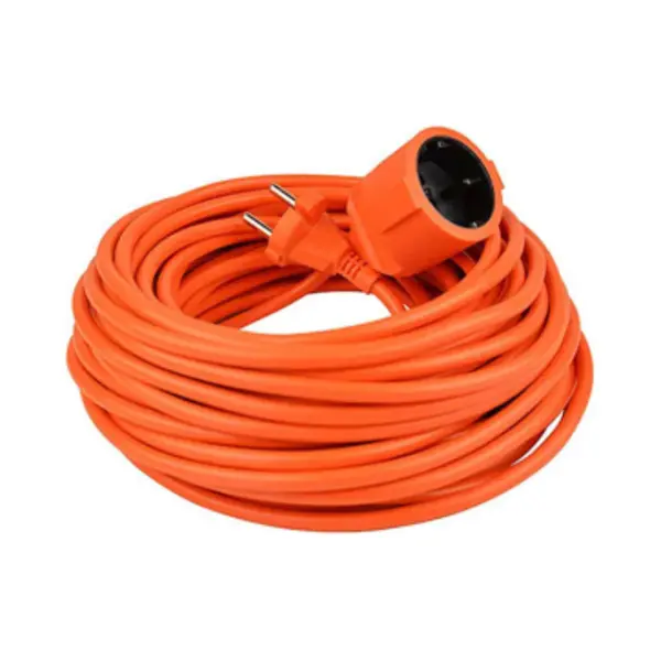 Vb Verlengsnoer 20 Meter – H05VV-F – 2×1.5mm² – Zonder Randaarde – Oranje thumbnail