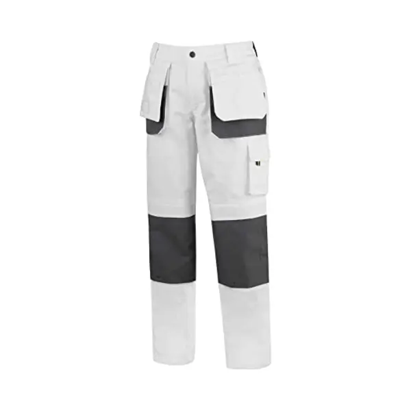 StØRvik David Schildersbroek Werkbroek Heren - Verstevigde Kniestukken - Maat S - Wit thumbnail