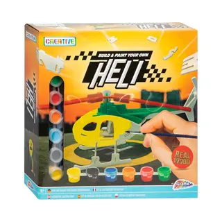 Grafix Houten Bouw- En Schilderset - Helikopter