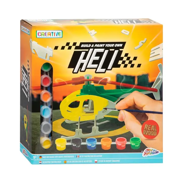 Grafix Houten Bouw- En Schilderset - Helikopter thumbnail