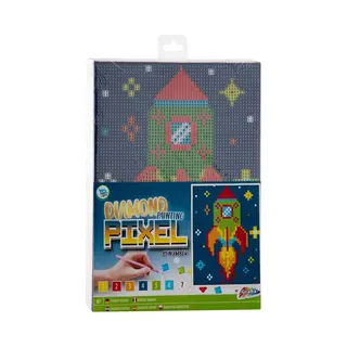 Grafix Diamond Painting, Pixel Op Nummer Canvas - Raket