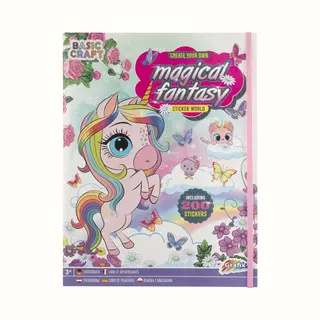 Grafix Magisch Fantasy Unicorn Stickerboek - 200 Stickers - Activiteitenboek Voor Meisjes - Doeboek - Opdrachten Boekje - Sinterklaas Cadeau