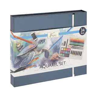 Nassau, Kleuren + Verf Voor Doe-het-zelvers, Aquarell-Kunstfarben- Und Zeichenset, 34-tlg.