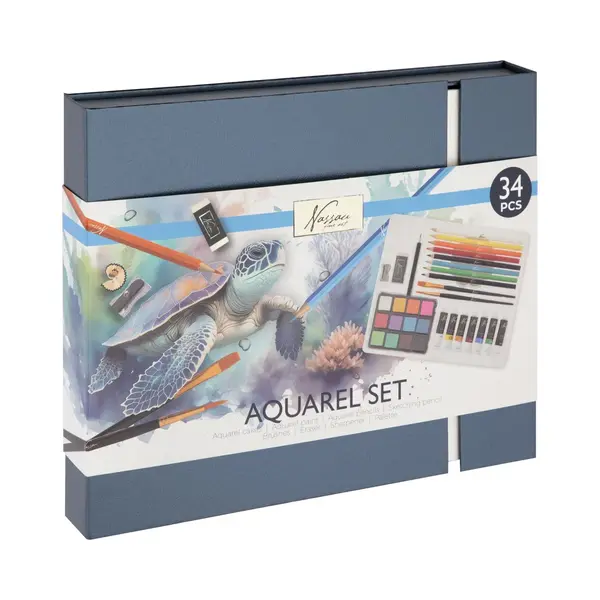 Nassau, Kleuren + Verf Voor Doe-het-zelvers, Aquarell-Kunstfarben- Und Zeichenset, 34-tlg. thumbnail