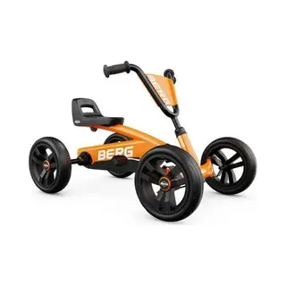 Berg Buzzy Orange Kinder Go-Kart Ab 2 Jahren, Oranges Tretfahrzeug Kettcar, Robustes Kindergokart Tretauto Mit 4 Flüsterreifen