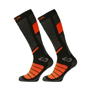Sinner Pro Socks Ii Double Pack - Zwart-Orange - Unisex - Maat 45-47