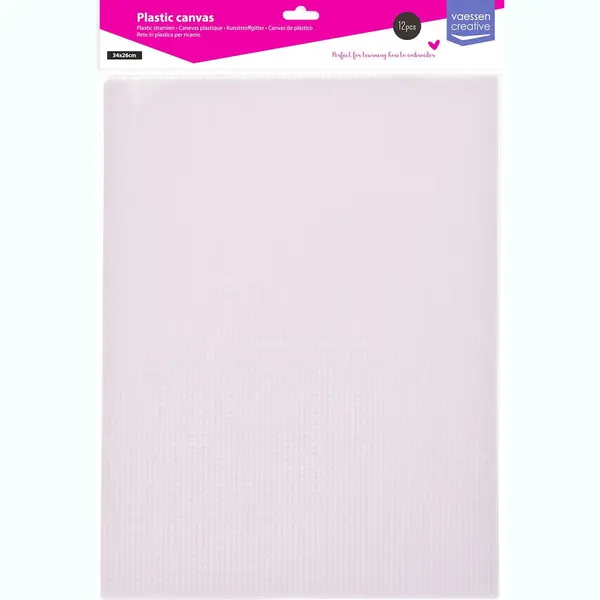 Vaessen Creative Plastic Stramien - 34x26cm - Transparent - 12 Stuks thumbnail