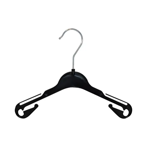Kledinghanger, Klerenhanger, Shirthanger Zwart Met Rokinkepingen Kunststof 26cm, 10 Stuks thumbnail